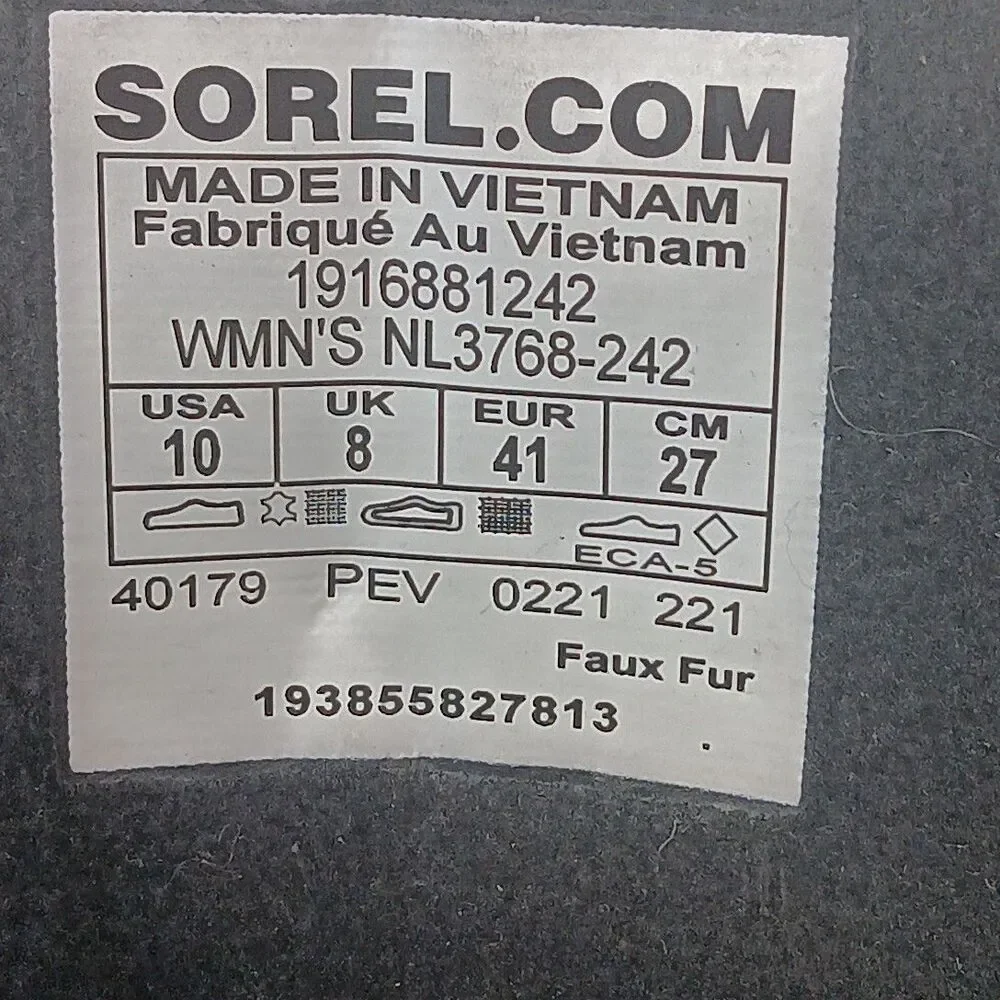 Sorel Velvet Tan Women's Kinetic Conquest Winter Waterproof Boots Size 10 - Picture 14 of 14